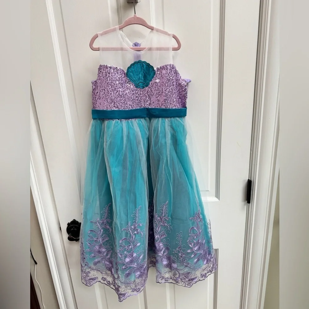 NWOT CUSTOM MADE Girls Size 6 Ariel Little Mermaid Inspire Costume Pretend Dress